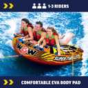 Wow Sports Thriller Towable Deck Tube for Boating Adults, Tubing Boat Inflatable for Water Sports, 3 person