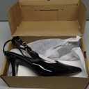 GENSHUO Low Kitten Heels Women's Slingback Dressy Pumps Pointed Closed Toe Ankle Strap Elegant Wedding Pumps Formal Comfortable Shoes, Size 9