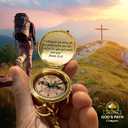God's Path Compass Communion & Confirmation Gift for Teenage Boys | Baptism Religious Gifts for Men, Christian, Catholic, Graduation | Sentimental & Inspirational Present Greeting Card Included
