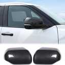 Car Door Rear View Mirror Cover Trim Compatible with Toyota Tundra/Sequoia 2022-2025 Exterior Side Rearview Mirror Housing Cap Protective Cover Accessories, Only Fit With Turn Signal Lights Version (Carbon Fiber Pattern)