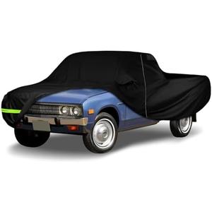 Waterproof Car Cover Compatible with 1965-1986 Nissan/Datsun 520/620/720 Single Cab 6ft Short Bed Accessories, All Weather Classic Car Covers with Inner Cotton&Zipper Door for Snow Rain Protection