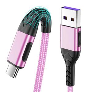 Durcord USB C Cable,2Pack 10ft Fast USB Type C Charging Cable for Android/Phone/Pad/Laptop, Type C Charger Braided USB Cable Compatible with iPhone 15 Pro/Plus/Max/Android/Phone/Pad Rose Gold (Pink)