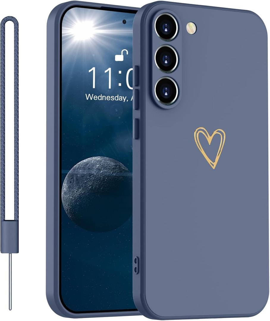 Phone Case for Samsung Galaxy S25 5G,Ultra-Thin Simple Love Soft Silicone Case Samsung S25 Camera Protection Shockproof Scratch-Resistant Case for Samsung S25 [6.2"] Grey