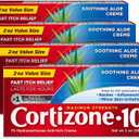 Cortizone 10 Maximum Strength Soothing Aloe Anti-Itch Cream, 1% Hydrocortisone, 2 oz. 4 pack