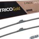 TRICO Gold 24" + 24" Premium Automotive Replacement Windshield Wiper Blades (Set of 2), Passenger and Driver Side All-Weather Beam Wiper Blades for Select Vehicle Models (24" + 24" Pair Pack)