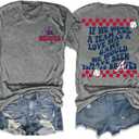 jusgai 98 Braves Shirt Women If We We're A Team Baseball Games Letter Print T-Shirt Baseball Graphic Tee Short Sleeve Shirts