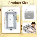 Baby Lounger for Newborn to Toddler 0-24 Months - Portable Infant Lounger with Breathable Cotton, Adjustable Size & Lengthen Space Travel Strap for Home, Outdoor (1. Crown)