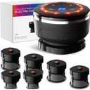 UBALANCE Cupping Kit for Massage Therapy, Cupping Therapy Set 6 Cups, Electric Smart Cupping Machine, 4 in 1 Negative Pressure Massager with 12 Modes for Fatigue Relief, Black