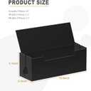 Cable Cord Organizer Box, 2 Open Slots Cords Hider Box, Under Desk Power Strip Organizer and Floor Cables Storage, Black