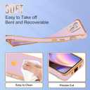 Likiyami (2in1 for Apple iPhone 14 Plus Case Heart Women Girls Girly Cute Luxury Pretty Aesthetic Trendy Phone Cases Purple Lavender and Gold Love Hearts Cover+Screen+Chain for iPhone 14 Plus 6.7"