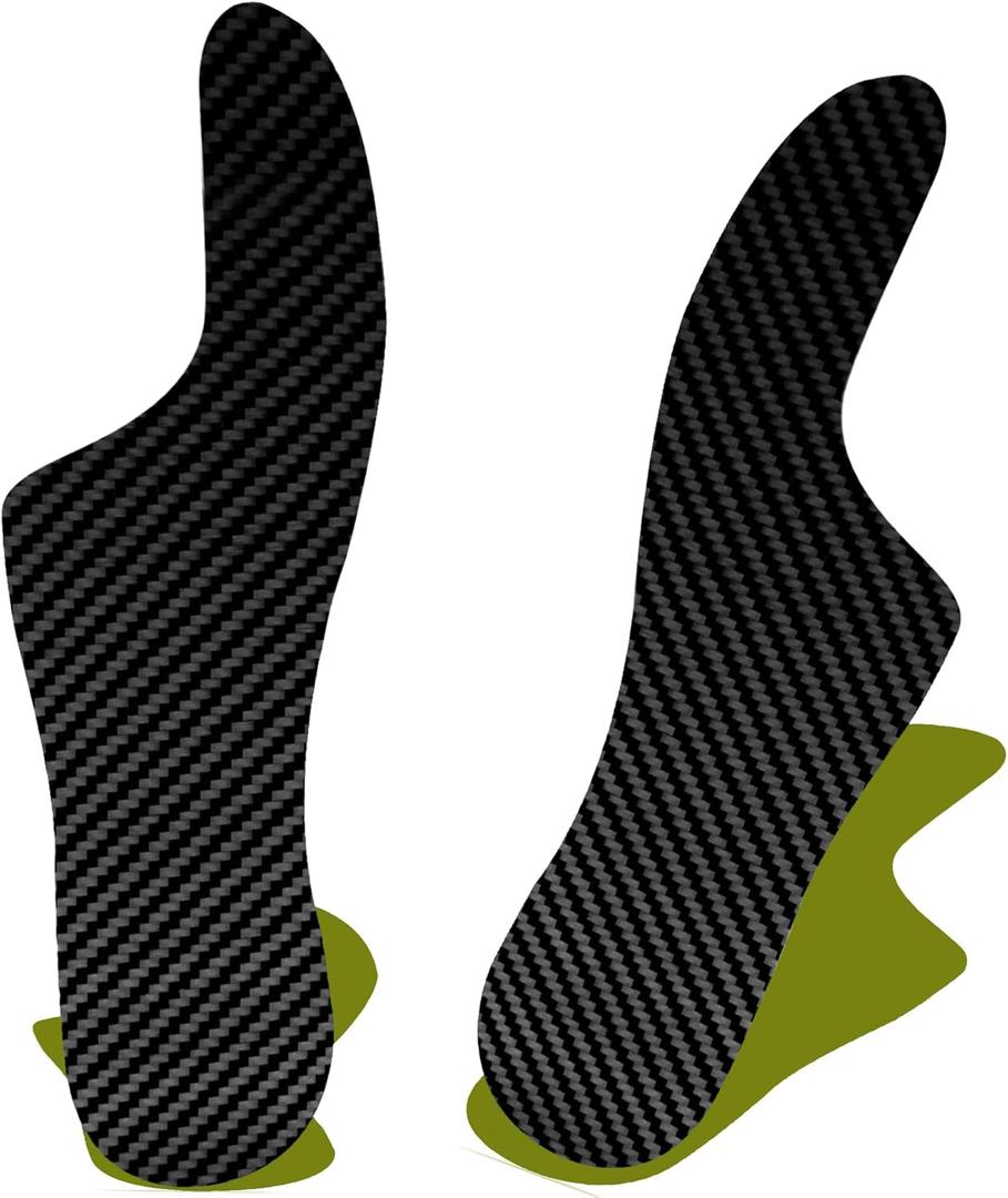 Morton's Extension Orthotic, Carbon Fiber Insole(1 Pair), Turf Toe Plate Rigid Shoe Insert for Morton's Toe, Turf Toe, Arthritis, Hallux Rigidus, Broken Big Toe, Alternative to Turf Toe Brace,235mm (9.25''- 235mm, Women's 7.5-8,Men's 6.5-7)
