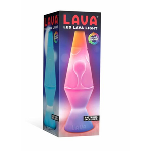 11.5" LAVA Lamp Rainbow - White/Tricolor 