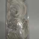 SARLA 2PCS White Messy Bun Hair Pieces for Women Wavy Curly Synthetic Hairpieces for Updos with Tendrils Fake Scrunchies Ponytail Extension