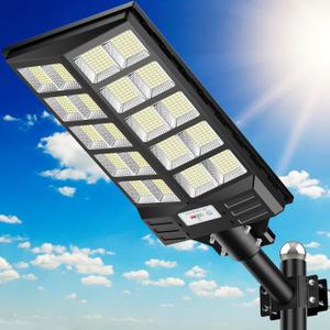 Solar Street Light 8000W, Street Light Outdoor High Lumens, Parking Lot Lights 6500K, Solar Lights Outdoor Motion Sensor Dusk to Dawn for Parking Lot with Remote Control