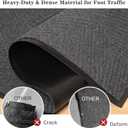 Heavy Duty Door Mat Indoor Outdoor, 5 x 7 Low Profile Non Slip Commercial Floor Mat for High Traffic, Grid-Pattern Waterproof All-Weather Industrial Entryway Rug for Garage, Patio