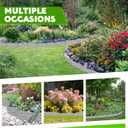 20Pcs Garden Edging Border, 21Ft Marbled Design Garden Landscape Edging Borders with 20 Pcs Stakes, Plastic Garden Fence Lawn Edging Border for Flower Bed, Yard, Patio, and Pathway Landscaping