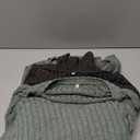 3 Pack Womens Long Sleeve Shirts V Neck Tunic Tops Loose Fit Lightweight Sweaters Basic Casual Fall Clothes (XX-Large, Dark Gray, Green, Caramel)