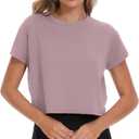 Dalavch 4/6 Pack Women's Crop Top Short Sleeve Athletic Workout Yoga Running Gym Casual Tees T-Shirts Loose Fit (XL)