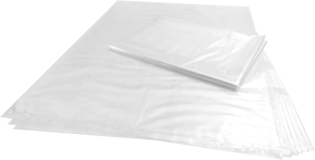 Wowfit 30 CT 18x24 inch 1.1 Mil Clear Plastic Flat Open Poly Bags  Great for Proofing Bread, Dough, Pans, Jackets, Coats, Pillows, Laundry, and More