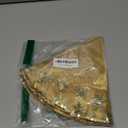 Kurt Adler Tiny 20-inch Miniature Satin Tree Skirt with Sequined Snowflake Border for Table Top Trees (Gold)