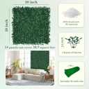 ODTORY Artificial Boxwood Wall Panels 20x20 inch 14Pcs, UV-Anti Faux Greenery Grass Hedge for Privacy ScreenFake Ivy Plant Fence for Outdoor Garden, Backyard, Balcony, and Indoor Home Decoration