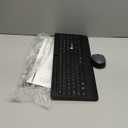 Ergonomic Wireless Keyboard and Mouse Combo, 30dB Quiet Full Size Keyboard Set with Wave Keys & Soft Palm Rest, Dual-System Switch for Windows/Mac, Ideal for Business Teams Home OfficeSablute (Black)