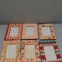 6 Pcs Christmas Picture Frame Christmas Photo Decor 4x6 Inch Decorative Vintage Wooden Frame Ornament Gift Picture Display for Family Happy Xmas Winter Holiday Desktop Party Gift Decoration