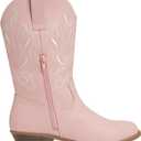 vodvob Kids Western Cowgirl Boots for Girls Pointed Toe Glitter Western Cowboy Boots Mid Calf Riding Shoes Little Kid/Big Kid, Size 2