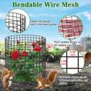 Plant Protectors from Animals, 15pcs 12x12 Inch Metal Plant Cages for Garden Vegetables Protectors to Keep Chicken Bunny Squirrel Out, Wire Chicken Wire Cloche with Zip Ties and Stakes