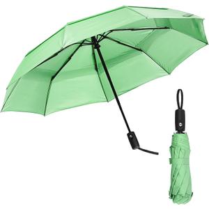 Mr. Pen Windproof Travel Umbrella - Light Green, Automatic, Compact, Rain & Windproof