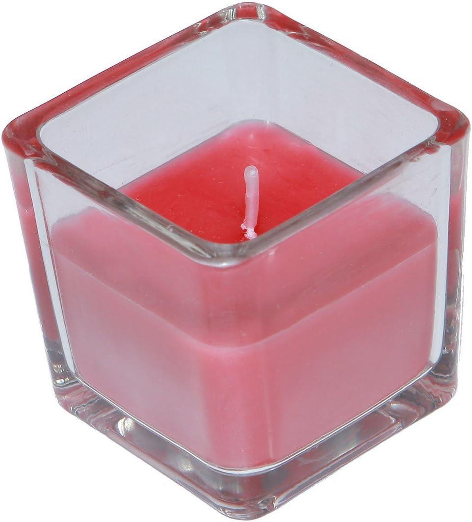 Pink Candle In Glass Container 2.5 oz