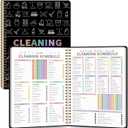 ADHD Cleaning Planner for Adults Women, Cleaning Schedule and Checklist Notebook, Cleaning and Organizing Planner, Daily Weekly Monthly Schedule Household Cleaning Checklist Planner (Black A4)