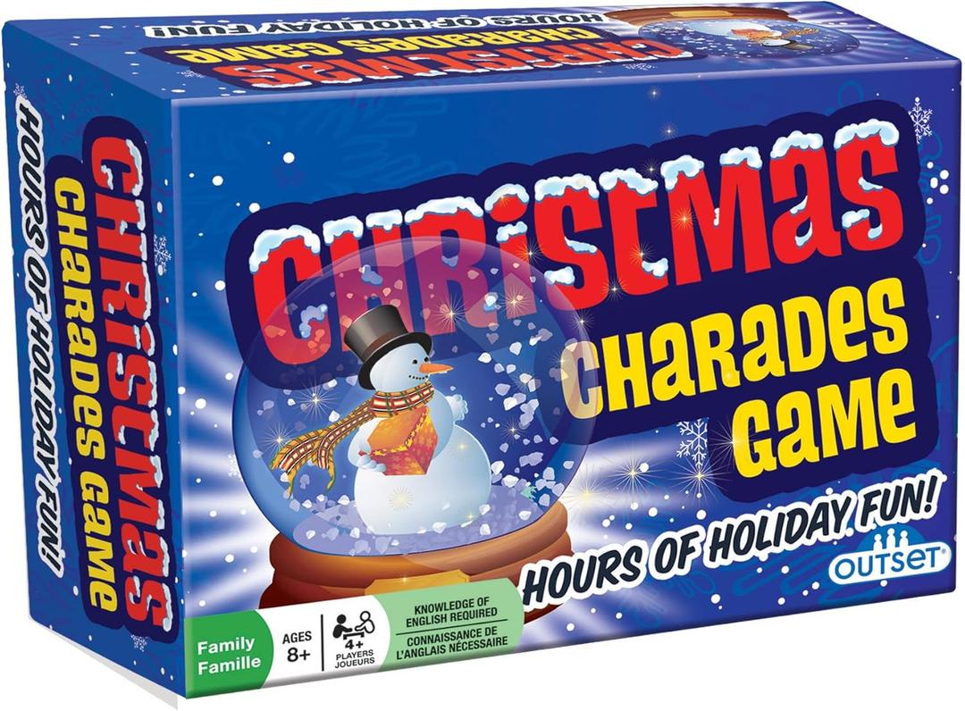 Christmas Charades Game - Outset Media, Holiday Family Game, Features 300 Charades, Develops Critical Thinking, Builds Imagination & Supports Creativity, Hours Of Holiday Fun, Ages 8+, 4+ Players
