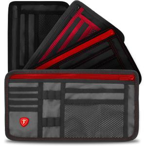 Firestone 2-Pack Car Sun Visor Organizer | 8 Compartment Car & Truck Visor Organizer with Holder & Slots for Sunglasses, License, Registration & More, Charcoal
