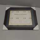 GraduationMall 8.5x11 Diploma Frame with Black over Gold Mat or Display 11x14 Document without Mat, UV Protection Acrylic, Mahogany with Gold Beads