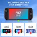 Lainergie 9-IN-1 Switch 2 Grip Case, Ergonomic Grip Hard Shell with Replaceable Grips [to fit All Hands Sizes], Dockable Handheld Shell Set for Nintendo Switch 2 2025, Neon Blue (L) + Neon Red (R)