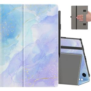 COOWPS Case for All-New Amazon Fire HD 10 Tablet (13th/11th Generation, 2023/2021 Release) 10.1" - Slim Folding Stand Cover with Auto Wake/Sleep, Hand Strap & Stylus Pen Holder, Quicksand