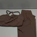 Workout Sets for Women 2 Piece Seamless High-Waisted Leggings & Cross Back Padded Sports Bra for Yoga Pilates, L