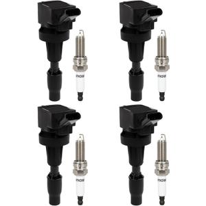 ECCPP 4 ignition coils with 4 iridium Spark Plugs,UF817,for Hyundai Elantra 2017-2020,Sonata 2015-2019,Tucson 2016-2018,Kona &,for kia Soul 2017-2019,Optima 2016-2020,Forte,Forte5 C938,UF817