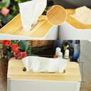 Wood Tissue Box Cover Gloves Box Holder Wooden Rectangular Tissue Box Holder for Storage on Bathroom Vanity, Countertop, Bedroom Dresser (Large(10.2 x 5.1 x 4.5))