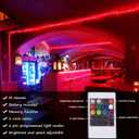 16.4 Feet Flat Flexible LED Rope Lights, Color Changing RGB Strip Light with Remote Control, 8 Colors Multiple Modes, Plug in Novelty Lighting, Connectable and Waterproof for Home Kitchen Outdoor Use