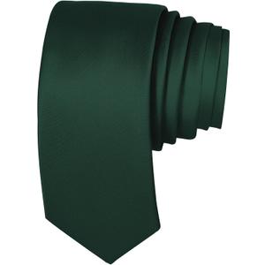 Black Ties Solid Pure Color Formal 2.35" (6CM) Slim Neckties Skinny Ties For Men (Green)