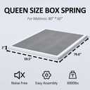 YORMDMO 2 Inch Queen Bunkie Board, Low Profile Heavy Duty Box Spring for Queen Bed, Mattress Foundation Bed Base with Fabric Cover, Easy Assembly
