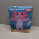 Stegosaurus Inflatable Costume Adult Axolotl Costumes Deluxe Halloween Air Blow-up Costume Pink Axolotl Costumes for Women Men Cosplay Party