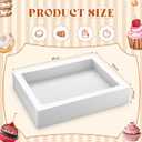 20 Pcs 19x14x4 Inch Half Sheet Cake Boxes 10pcs Large Rectangle Bakery Boxes with Window and 10pcs Cake Boards for Pastry Baking Cupcakes Pie Cookies Birthday Party(White)