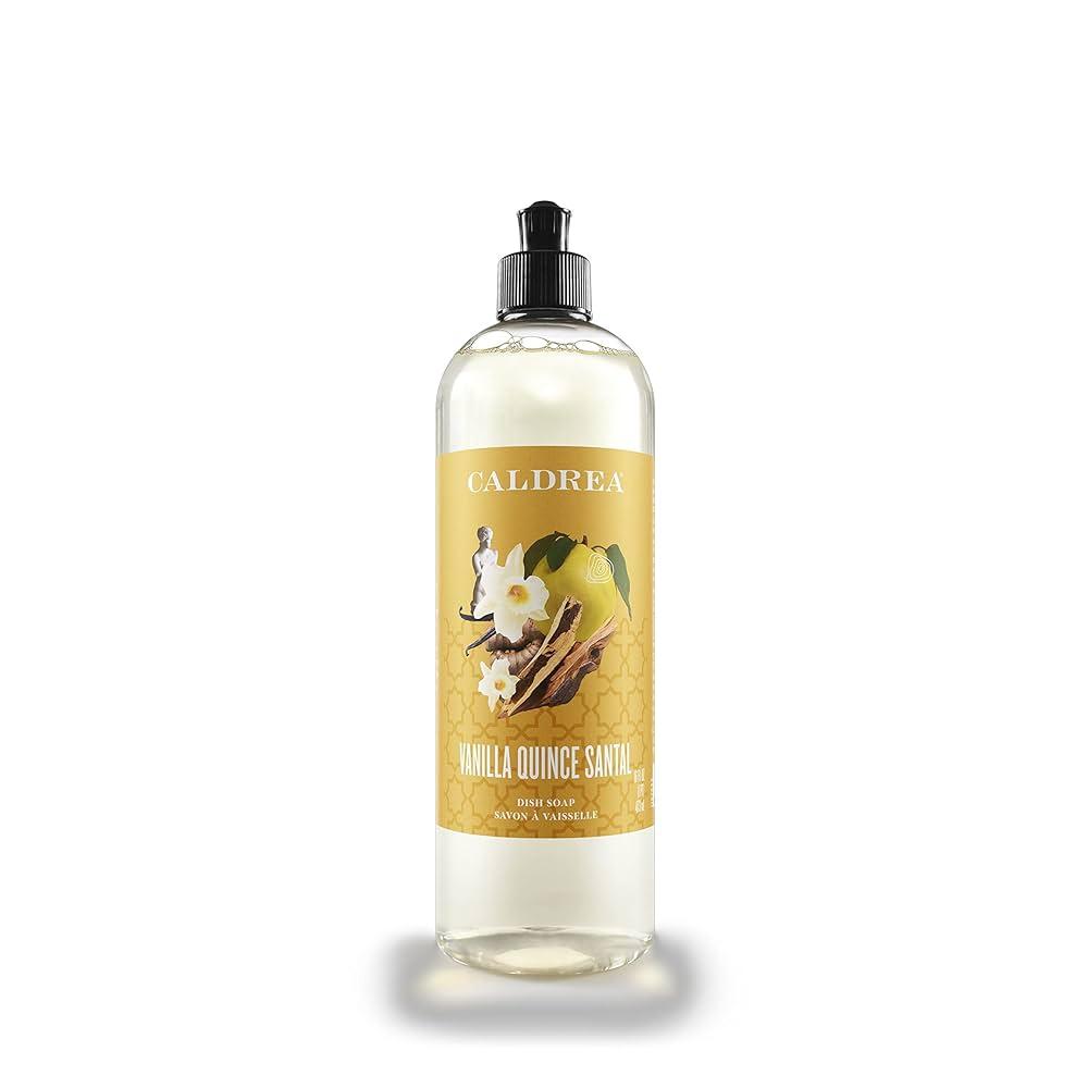 Caldrea Dish Soap, Dishwashing Liquid made with Soap Bark, Aloe Vera and Cardamom Seed Oil, Vanilla Quince Santal Scent, 16 oz