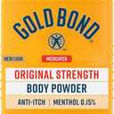 Gold Bond Medicated Body Powder, Talc Free Body Powder for Women and Men, Anti-Itch, Absorbs & Cools - 10 oz 6-Pack