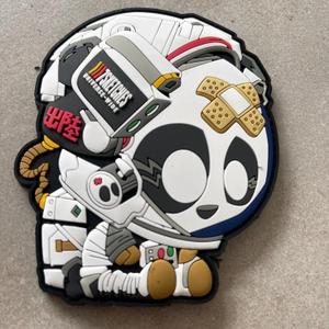 7Sketches Sad Astro Panda White PVC Morale Patch