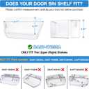 UPGRADED DA97-17255A Refrigerator Door Bin Compatible with Samsung Refrigerator Door Shelf Replacement,Right Fridge Door Shelf Parts AP6784023, RF265BEAESG/AA, RF265BEAESR/AA, RF262BEAESR Door Shelves