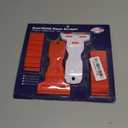 Dual-Width Plastic Razor Blade Scraper Tool Non Scratch - 2-Pack With 100 Blades, Single Or Double Wide Head, Removes Stickers, Labels, Decals, Adhesive & Paint On Glass, Cooktops, Car Windows & Tiles